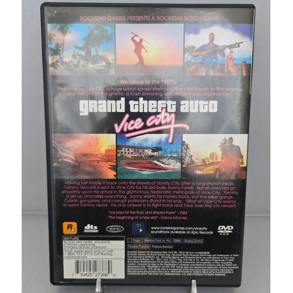 Grand Theft Auto: Vice City (Sony PlayStation 2, 2002) Black Label CIB - TESTED